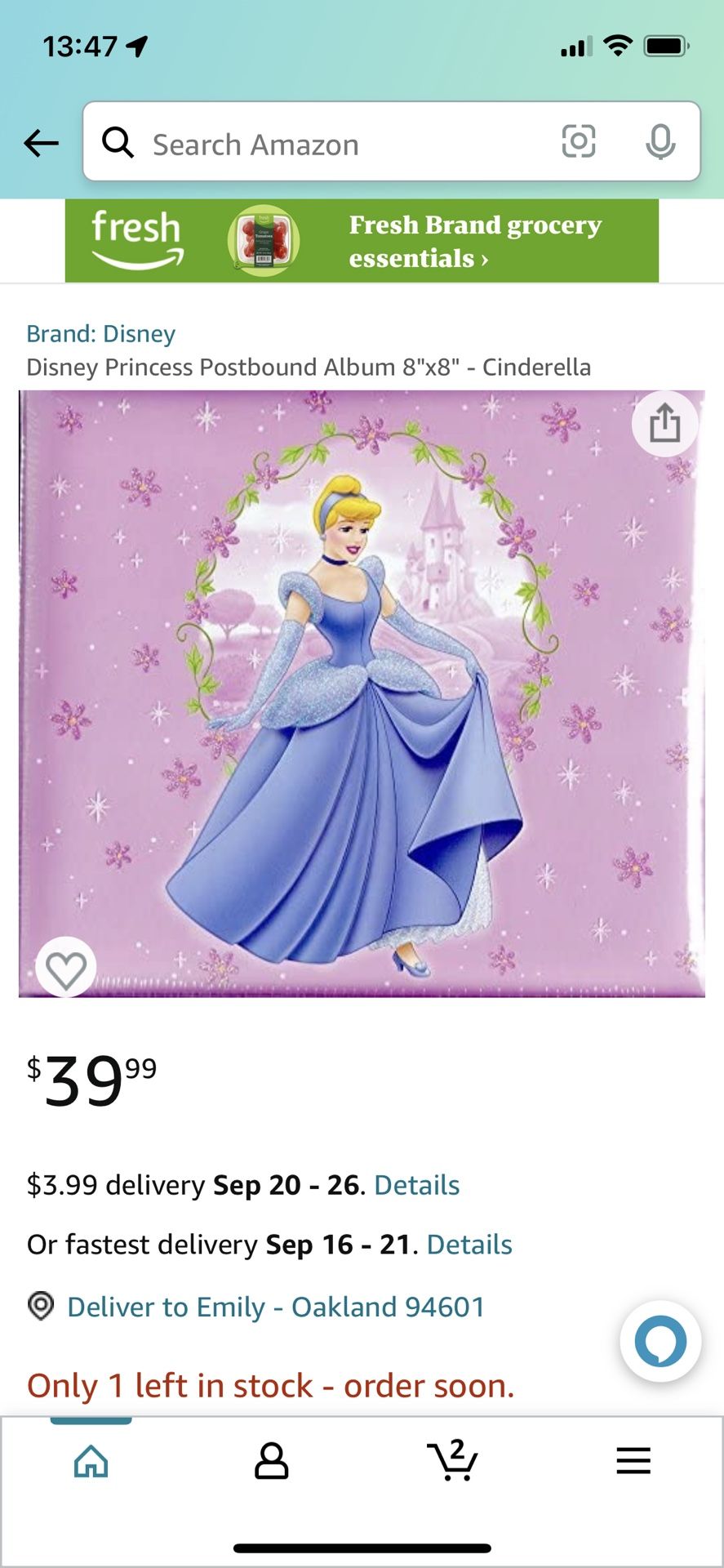 Disney Princess Scrapbook Album (still In Wrapping)