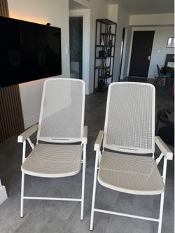 IKEA Outdoor Reclining Chairs – Set of 2 (Beige)