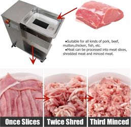 QE Meat Cutting Machine Meat Cutter Meat Slicer Stainless Steel Electric Steak Cut (Body without Blade)