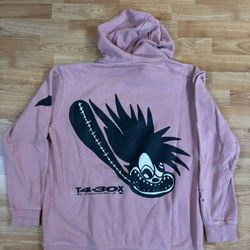 Pink Cactus Jack hoodie Travis Scott Sz L