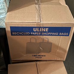 Recycled Paper Shopping Bags 8 x 4.75 x 10.25