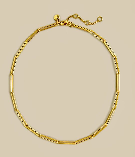 JCrew Factory T Bar Paper Clip Chain Necklace (16 1/4”)