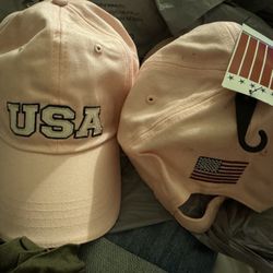 Pink USA Hats