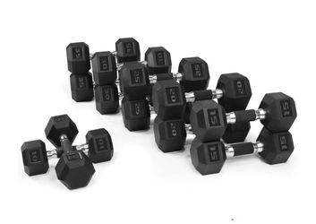 Brand New In Box 10-35lbs Rubber Hex Dumbbells set 270lbs total. FIRM PRICE