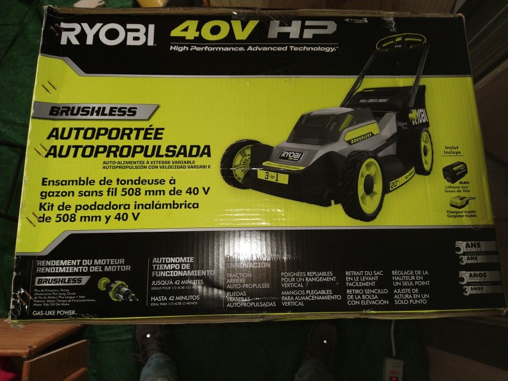 Ryobi 40 Volt Lawn Mower