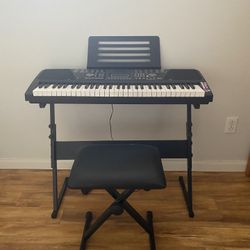  RockJam Keyboard, Stand, Bench. Great Condition!