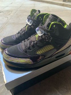 Jordan Spizike Black Purple Green Size 9.5