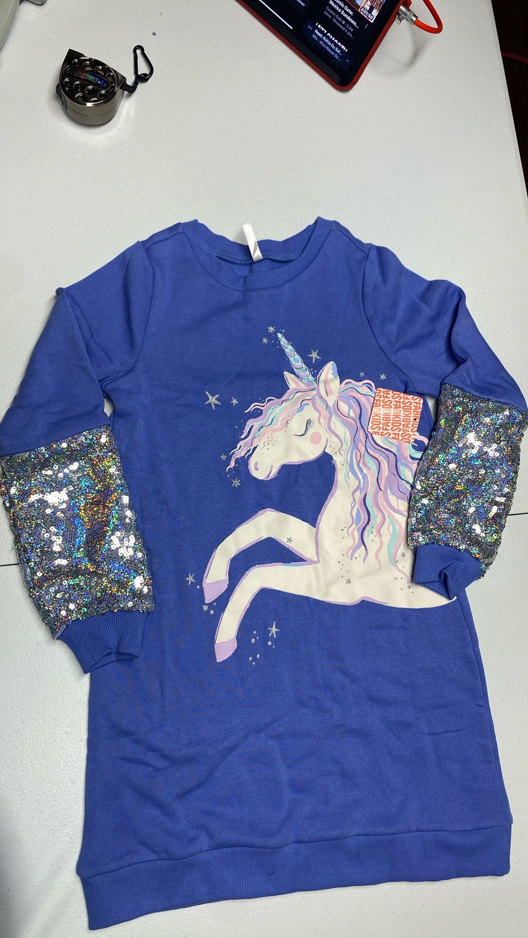 Fabkids Girls Oversized Shirt Size Large