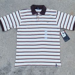 Vtg South Pole Striped Polo Shirt 
