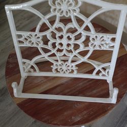 Wrought Iron Book Holder White Really Nice  25 Obo