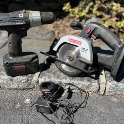 Craftsman power drill and circlular saw cordless battery & chargers works