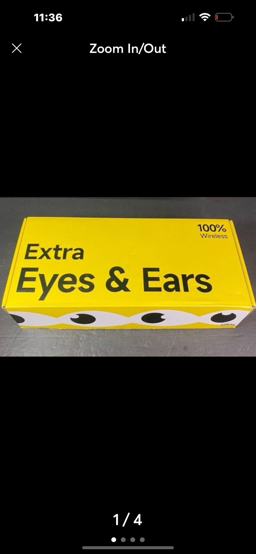 Set of 4 EXTRA EYES & EARS Wireless Outdoor 2K Security Camera System