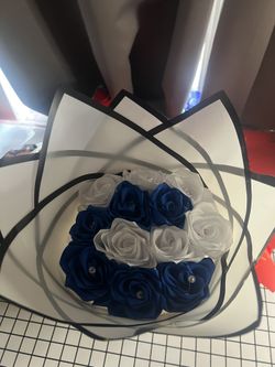 Blue And White Eternal Roses