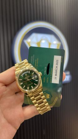 Rolex Presidential Green Sunburst Baguette Marker 36MM Dial