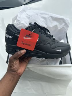 Supreme x Air Max 1 ‘87 SP Black White Sz 10
