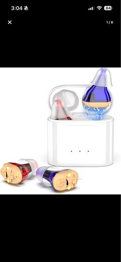 Hearing Aids, Wireless Rechargeable Hearing Amplifier, OTC Hearing Aids with Magnetic Charging Case, 2 Channel Digital in Ear Noise Cancelling Hearing