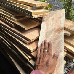 Cedar Boards Pieces Around 1 Ft And 3 Ft