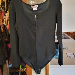 Vintage New w/ Tags 90s Bodywear Bienergie Leotard Long Sleeve Body Suit Sz Lg