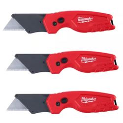 FASTBACK Compact Folding Utility Knife with General Purpose Blade (3-Pack)