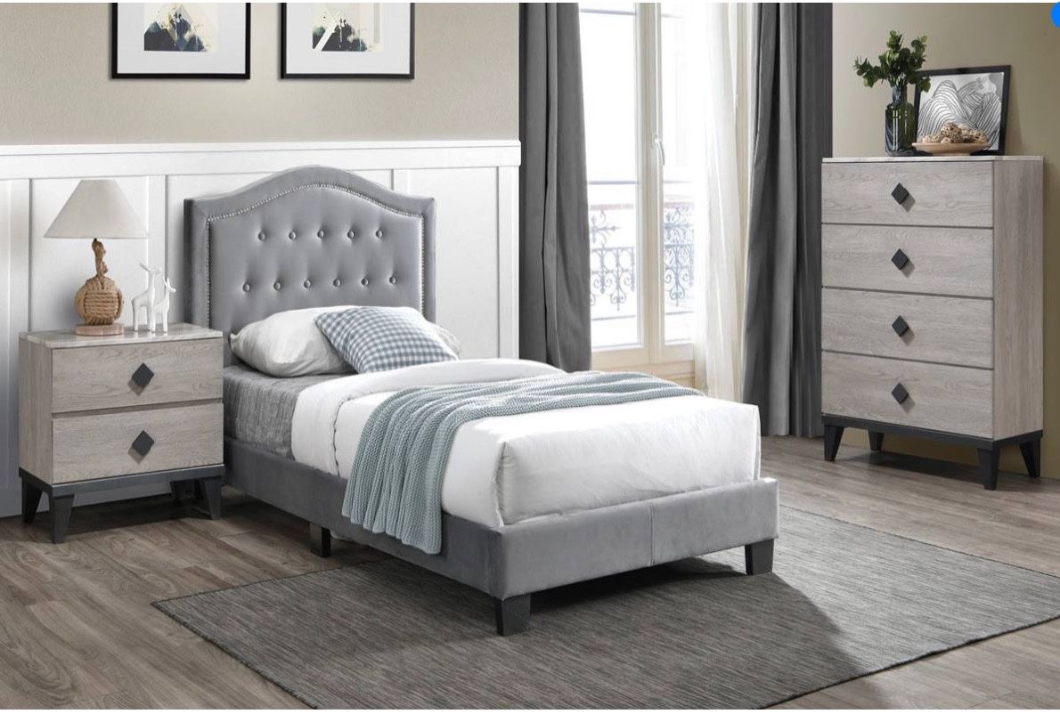 Twin Size Bd Frame And Mattres Orthopedic