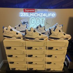 Brand new Air Jordan SB Navy 4’s sizes 12x3 12.5x3 13x4 14x2 with original boxes. Not looking for trades cash is king and  price is firm.