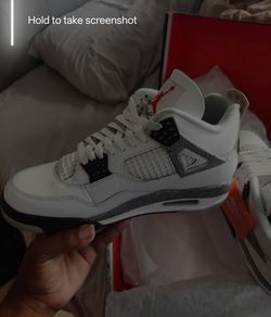 Air Jordan 4 White Cement Sneakers