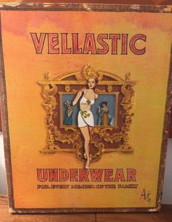 Vintage Vellastic Underwear Canvas Art