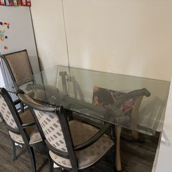 Glass Dining Room Table With Matching Chairs 