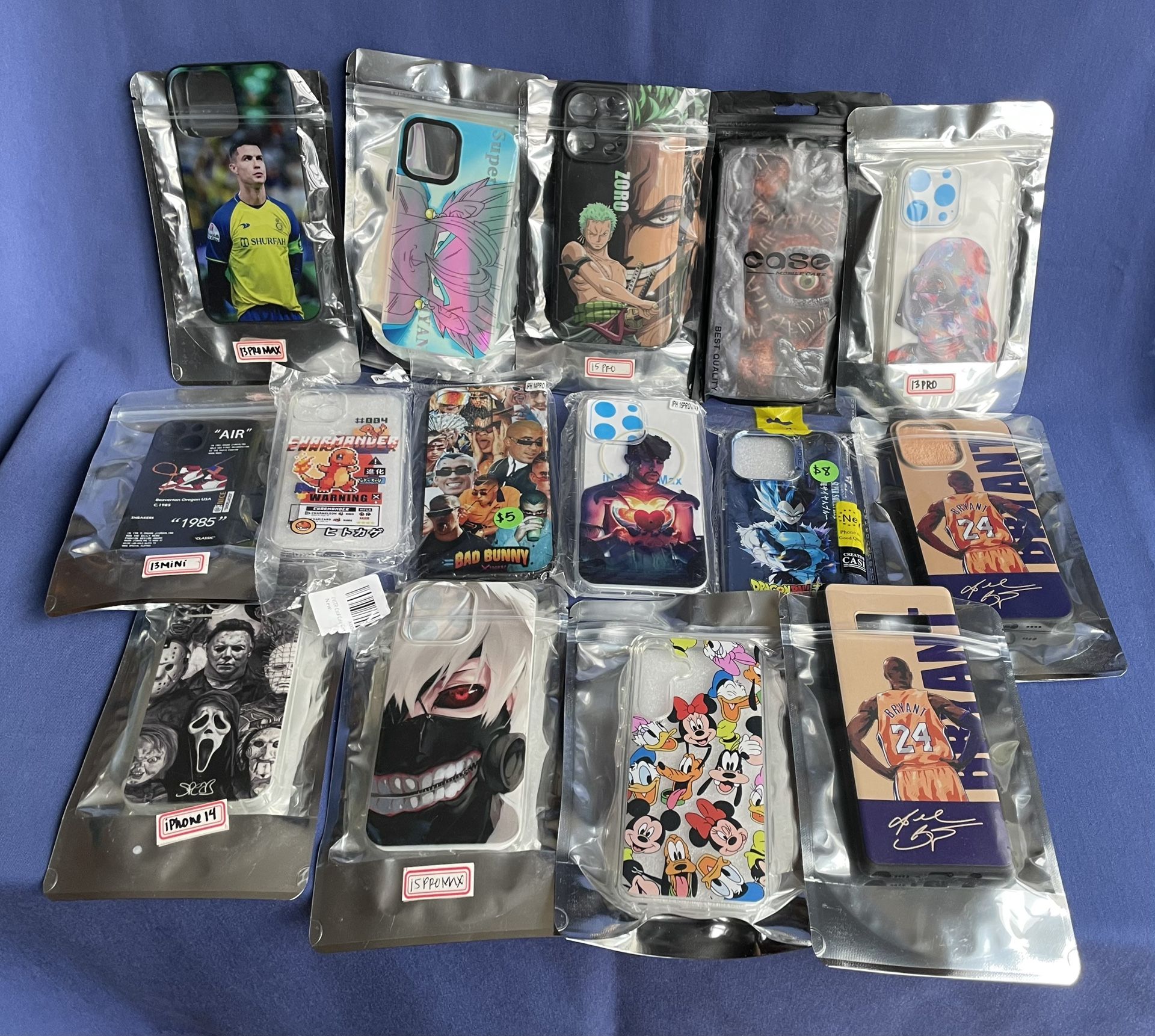 Lot Of 15 iPhone Case Phone Covers Mostly For iPhones Mixed Sizes All New