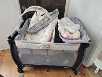 Baby Crib, Jumper, Carrier, And Clothes Sets