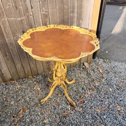 Beautiful antique vintage carved wood rococo baroque ornate occasional table late 19th century or 20th century

