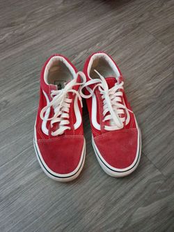 Red Vans women's size 8