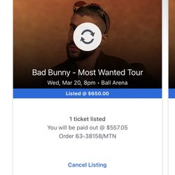 2 Bad Bunny tickets