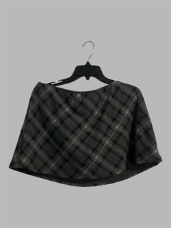 New Women’s Grey Plaid Skirt  Shorts Under Size L