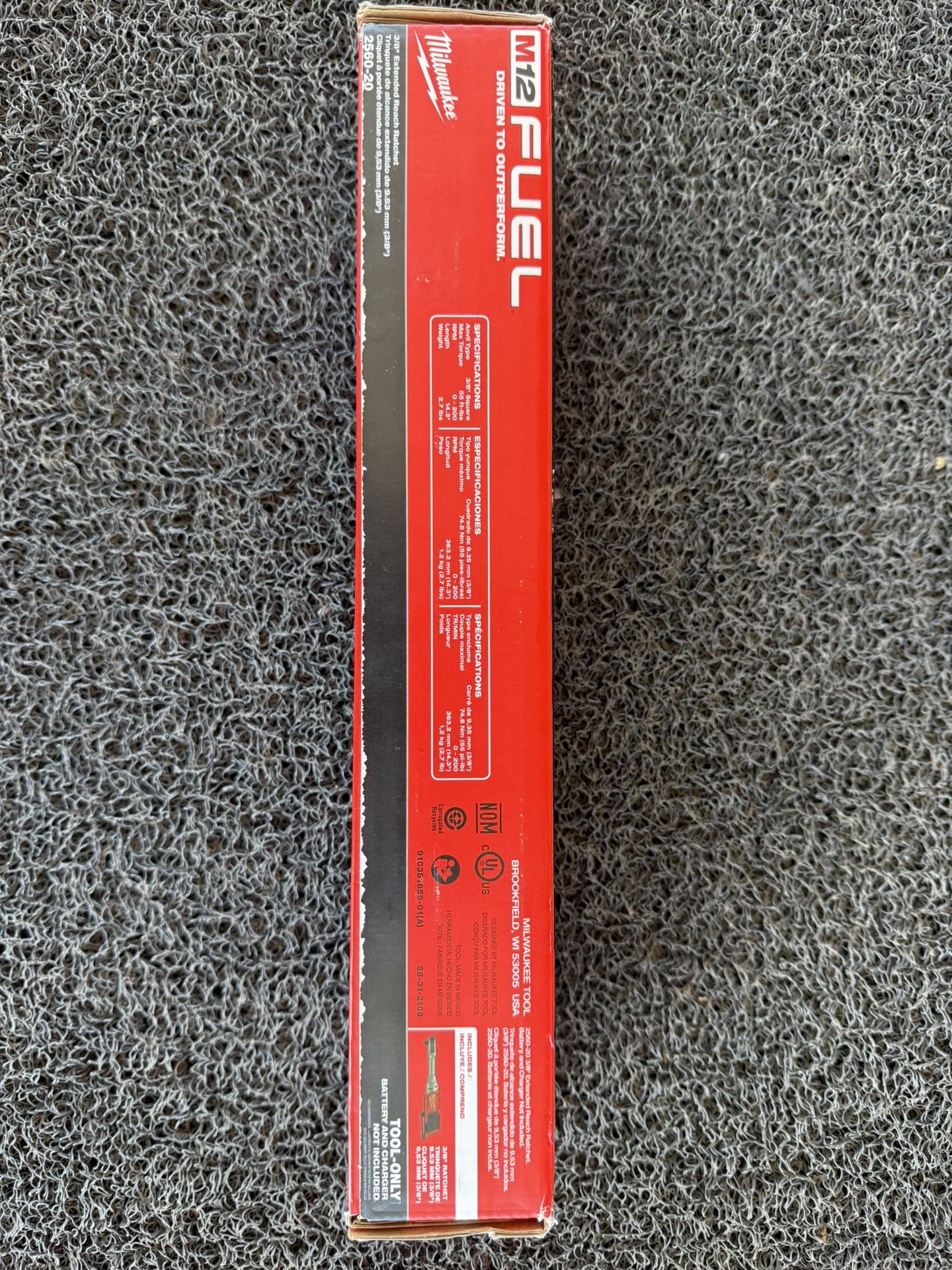 Milwaukee M12 FUEL 12V 3/8” Brushless Extended Reach Ratchet (Tool-Only) – Model #2560-20