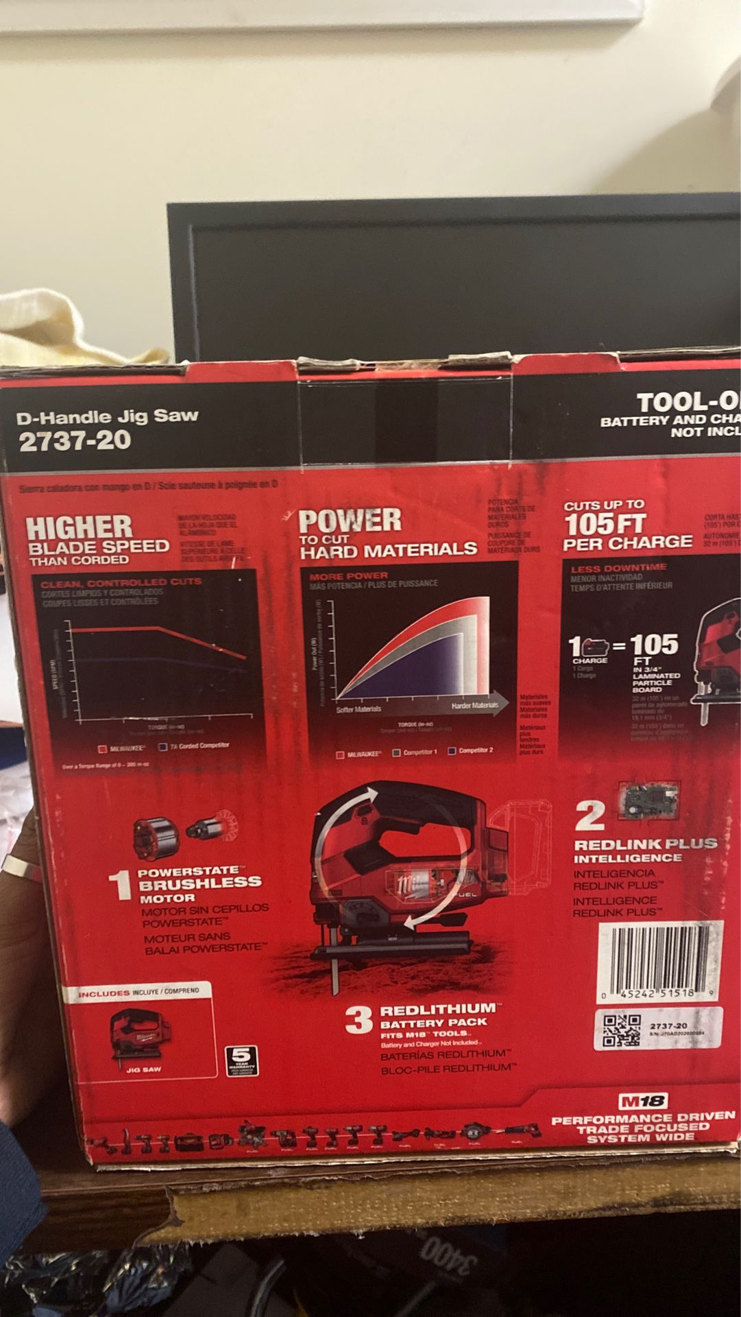 Brand new Milwaukee M18 jigsaw *Tool Only*