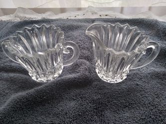 Crystal Creamer And Sugar Vintage