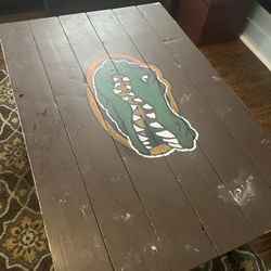 Custom painted Gators Coffee Table