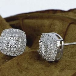 sparkling Luxury, 925, Sterling White Sapphire Stud Earrings [EAR124]