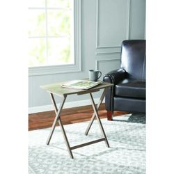 Mainstays Oversized Tray Table, 24"x18"x26", Rustic Gray - Material: MDF