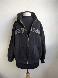Crybaby old English Hoodie Swarovski Crystal Women's  medium