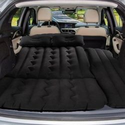 SUV Car Air Mattress Thickened Flocking & PVC Surface,Child-Safe Design Inflatable Car Camping Mattress,Car Travel Mattress Back Seat Bed