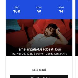 2 Tame Impala Tickets ATX
