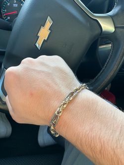 14K Yellow Gold 6.5mm Milano Figaro Rope Bracelet (Solid Links) 8.5"