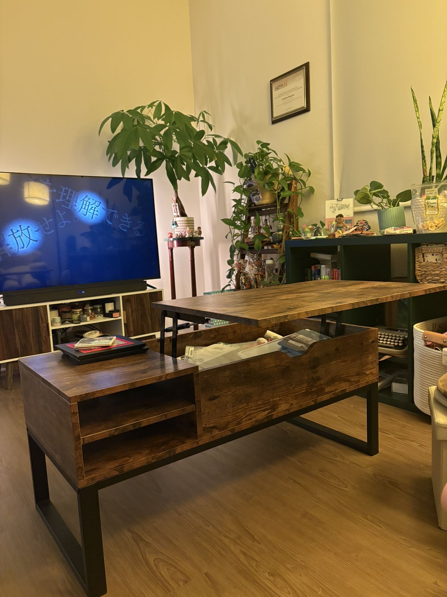 Lift Top Wood Coffee Table 