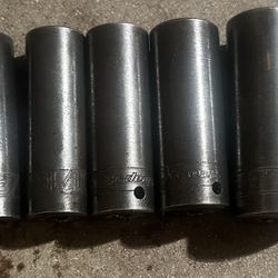 Snap On 1/2” Deep Impact Sockets