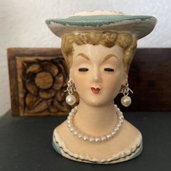 Vintage head vase planter