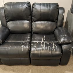 Well-Loved Leather Loveseat Seeks New Butt Grooves - Recline & Unwind