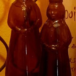 Glass Aunt Jemima  Pancake  Syrup Bottles 