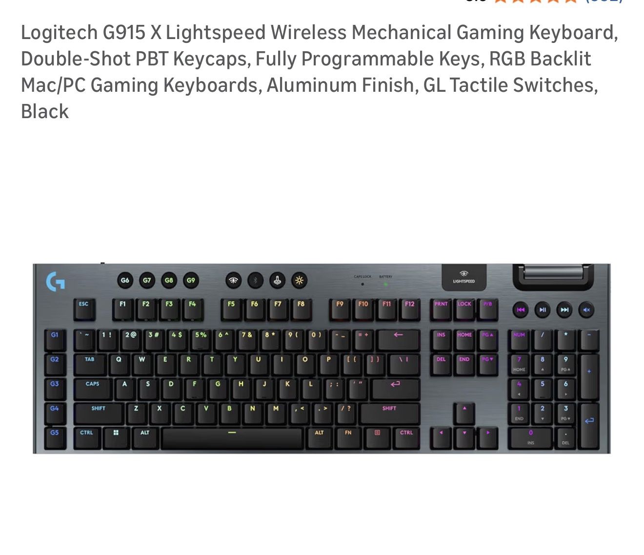 Logitech Tactile G915 X Keyboard